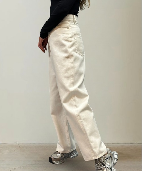 Burner（バーナー）の「ハイウエストワイドデニム（デニムパンツ・レディース・ブラック/ホワイト/インディゴブルー・マルチサイズ）」の11枚目の写真