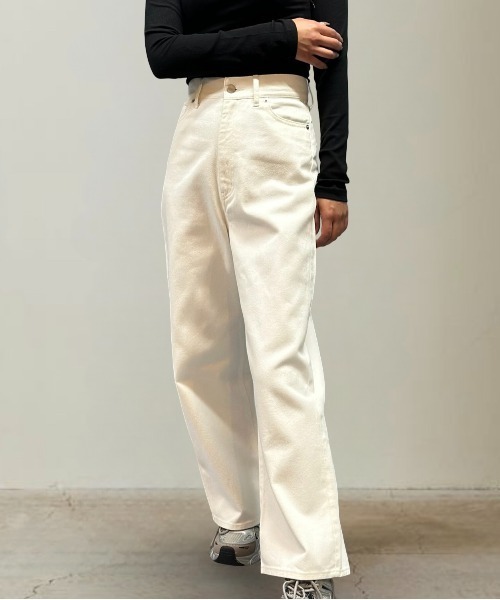 Burner（バーナー）の「ハイウエストワイドデニム（デニムパンツ・レディース・ブラック/ホワイト/インディゴブルー・マルチサイズ）」の10枚目の写真