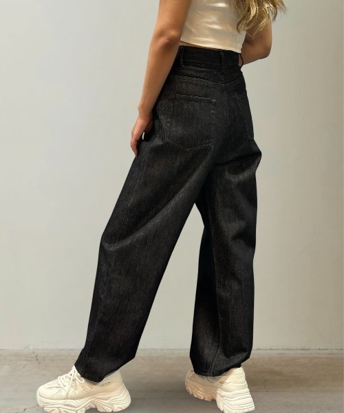 Burner（バーナー）の「ハイウエストワイドデニム（デニムパンツ・レディース・ブラック/ホワイト/インディゴブルー・マルチサイズ）」の22枚目の写真