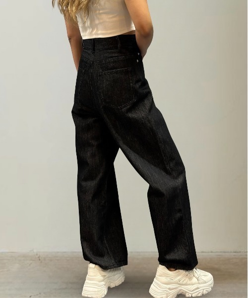 Burner（バーナー）の「ハイウエストワイドデニム（デニムパンツ・レディース・ブラック/ホワイト/インディゴブルー・マルチサイズ）」の21枚目の写真