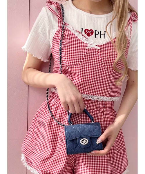 PHILLY（フィリー）の「【PHILLY】デニムミニショルダーバッグ（ショルダーバッグ・レディース・サックスブルー/インディゴブルー・FREE）」の2枚目の写真