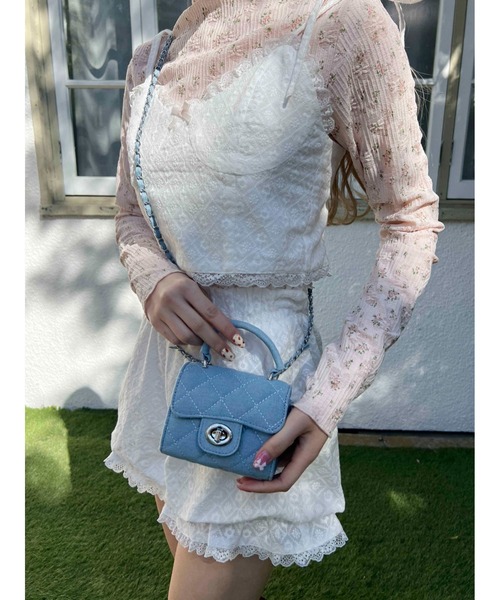 PHILLY（フィリー）の「【PHILLY】デニムミニショルダーバッグ（ショルダーバッグ・レディース・サックスブルー/インディゴブルー・FREE）」の3枚目の写真