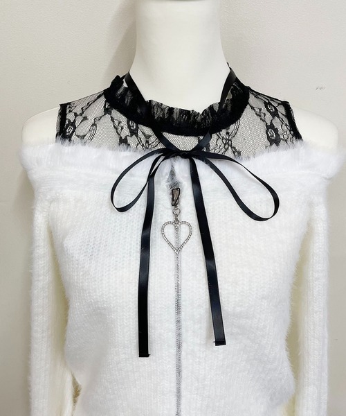 MA*RS（アメーバーマーズ）の「肩開きシャギーニットトップス（ニット/セーター・レディース・ピンク/ホワイト/ブラック・FREE）」の5枚目の写真