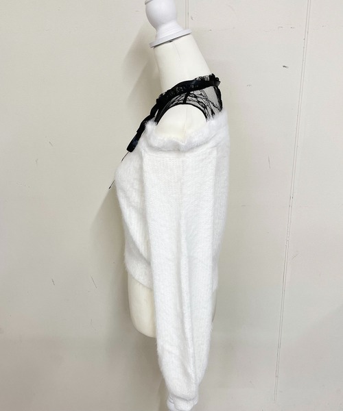 MA*RS（アメーバーマーズ）の「肩開きシャギーニットトップス（ニット/セーター・レディース・ピンク/ホワイト/ブラック・FREE）」の6枚目の写真