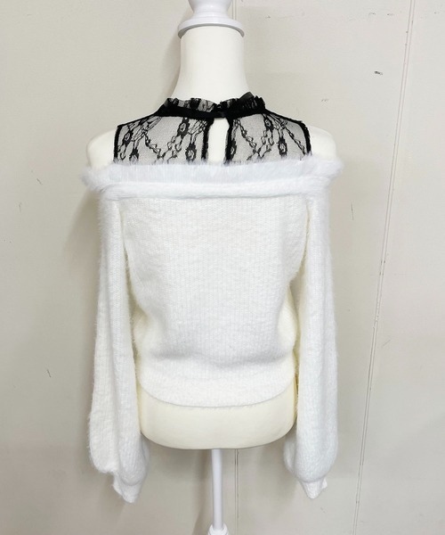 MA*RS（アメーバーマーズ）の「肩開きシャギーニットトップス（ニット/セーター・レディース・ピンク/ホワイト/ブラック・FREE）」の7枚目の写真