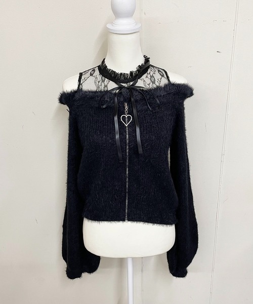 MA*RS（アメーバーマーズ）の「肩開きシャギーニットトップス（ニット/セーター・レディース・ピンク/ホワイト/ブラック・FREE）」の8枚目の写真