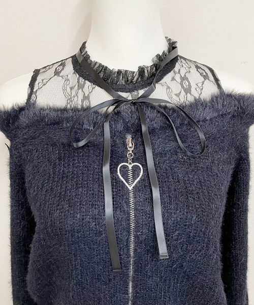 MA*RS（アメーバーマーズ）の「肩開きシャギーニットトップス（ニット/セーター・レディース・ピンク/ホワイト/ブラック・FREE）」の9枚目の写真