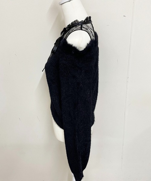 MA*RS（アメーバーマーズ）の「肩開きシャギーニットトップス（ニット/セーター・レディース・ピンク/ホワイト/ブラック・FREE）」の10枚目の写真