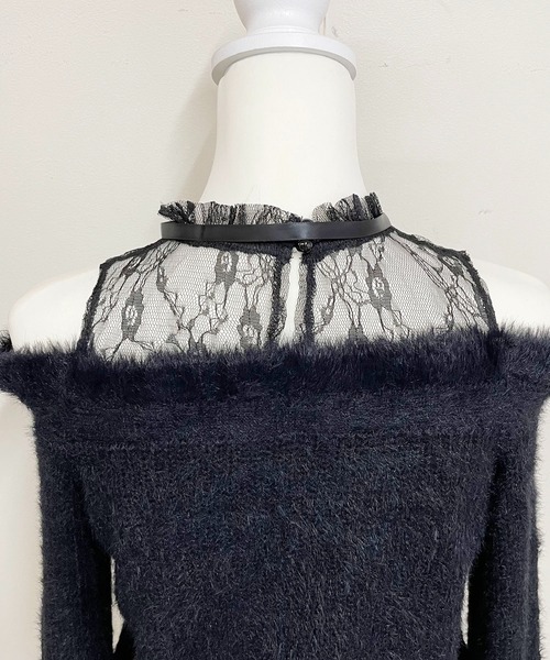 MA*RS（アメーバーマーズ）の「肩開きシャギーニットトップス（ニット/セーター・レディース・ピンク/ホワイト/ブラック・FREE）」の12枚目の写真