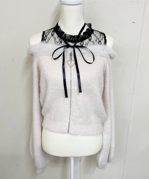 MA*RS（アメーバーマーズ）の「肩開きシャギーニットトップス（ニット/セーター・レディース・ピンク/ホワイト/ブラック・FREE）」の13枚目の写真