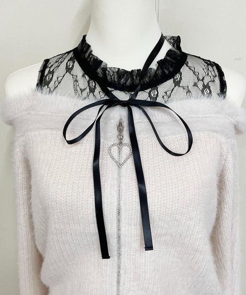 MA*RS（アメーバーマーズ）の「肩開きシャギーニットトップス（ニット/セーター・レディース・ピンク/ホワイト/ブラック・FREE）」の14枚目の写真