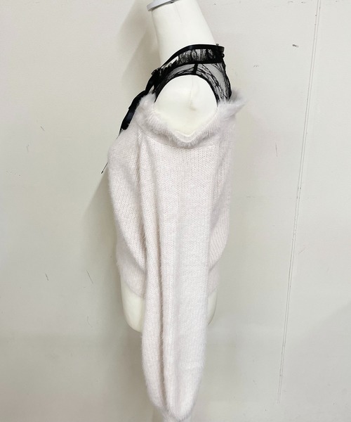 MA*RS（アメーバーマーズ）の「肩開きシャギーニットトップス（ニット/セーター・レディース・ピンク/ホワイト/ブラック・FREE）」の15枚目の写真