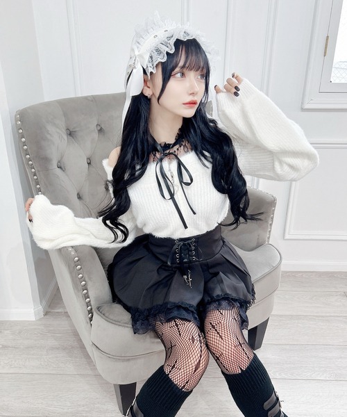 MA*RS（アメーバーマーズ）の「肩開きシャギーニットトップス（ニット/セーター・レディース・ピンク/ホワイト/ブラック・FREE）」の20枚目の写真