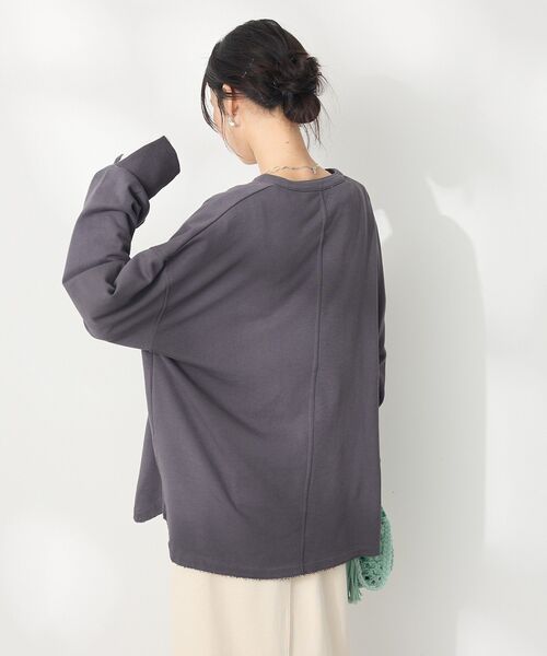 CRAFT STANDARD BOUTIQUE(クラフトスタンダードブティック)の「TC裏毛Vネックプルオーバー(スウェット・レディース・アイボリー/ベージュ/ブラック・FREE)」の9枚目の写真