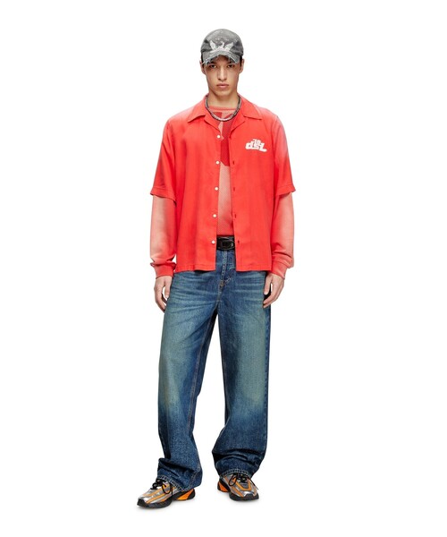 DIESEL（ディーゼル）の「メンズ 半袖シャツ S-ELLY（シャツ/ブラウス・メンズ・ブラック/レッド・44/46/48/50/54/52）」の3枚目の写真