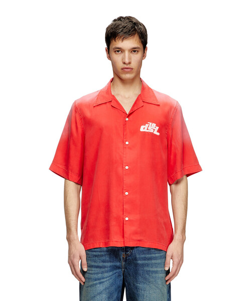 DISEL メンズ シャツ 半袖 S-EMIL-SHORT 44 セール】メンズ シャツ 半袖 S-EMIL-SHORT（シャツ/ブラウス