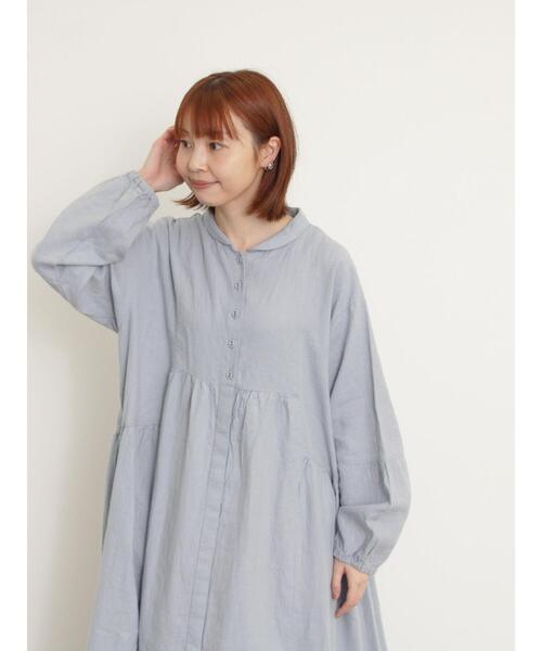 TSUHARU bySamansa Mos2リネンビエラショールカラーワンピース TSUHARU by Samansa Mos2（ツハルバイサマンサモスモス）の
