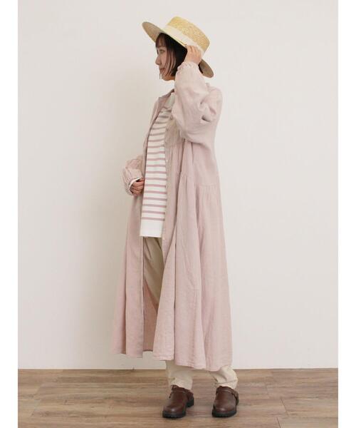 セール】【Cross×Linen】ショールカラーワンピース ≪S/Mサイズ