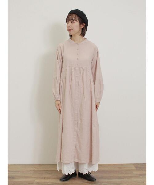 セール】【Cross×Linen】ショールカラーワンピース ≪S/Mサイズ
