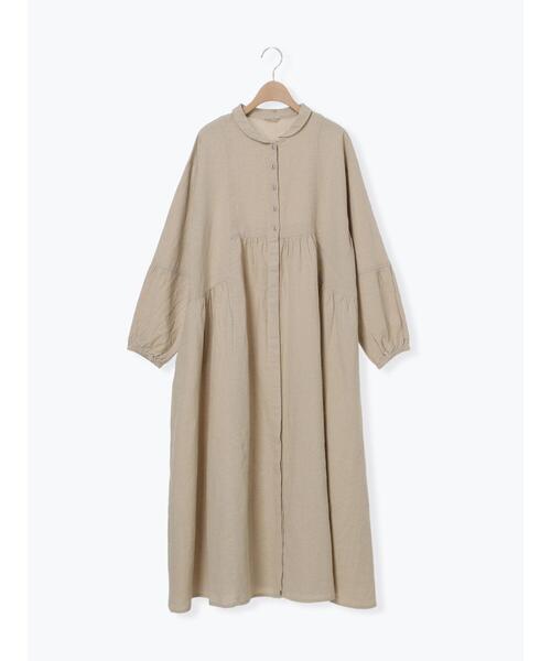 セール】【Cross×Linen】ショールカラーワンピース ≪S/Mサイズ