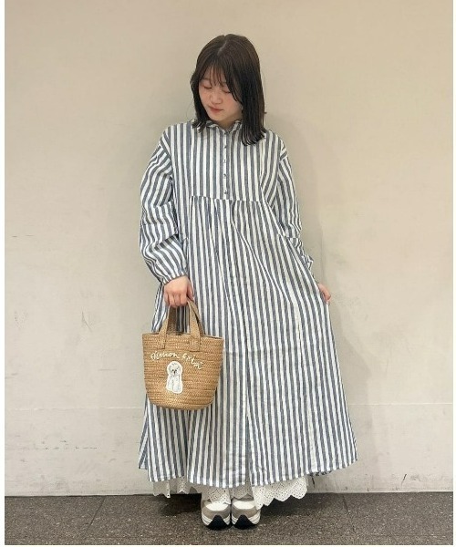セール】【Cross×Linen】ショールカラーワンピース ≪S/Mサイズ
