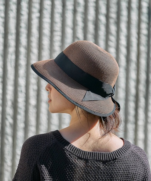 FOUND GOOD(ファウンドグッド)の「スリットペーパーハット(ハット・レディース・ブラック/アイボリー/ブラウン系8・FREE)」の3枚目の写真