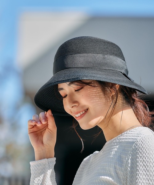 FOUND GOOD(ファウンドグッド)の「スリットペーパーハット(ハット・レディース・ブラック/アイボリー/ブラウン系8・FREE)」の2枚目の写真