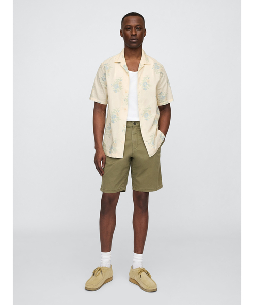 GAP(ギャップ)の「リネン混 バケーション スタンダードフィットシャツ 半袖(シャツ/ブラウス・メンズ・ブラウン/ストライプ/マルチ・XS/S/M/L/XL)」の6枚目の写真