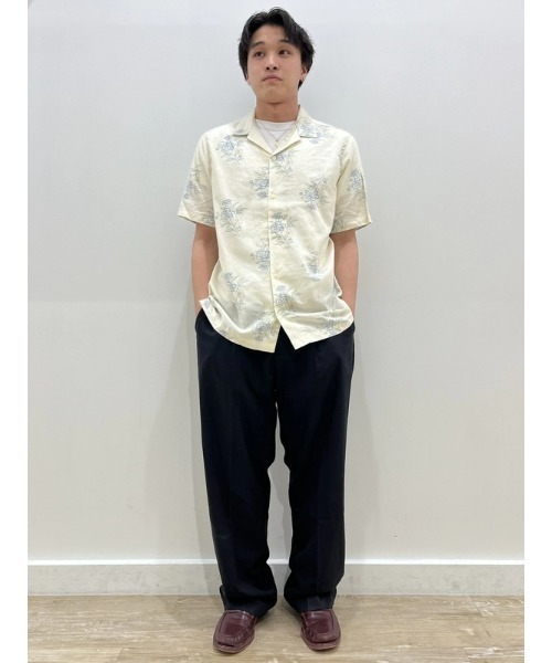 GAP(ギャップ)の「リネン混 バケーション スタンダードフィットシャツ 半袖(シャツ/ブラウス・メンズ・ブラウン/ストライプ/マルチ・XS/S/M/L/XL)」の13枚目の写真