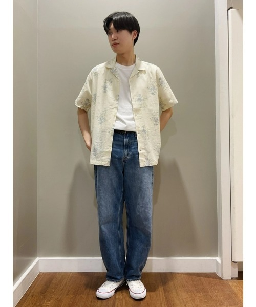 GAP(ギャップ)の「リネン混 バケーション スタンダードフィットシャツ 半袖(シャツ/ブラウス・メンズ・ブラウン/ストライプ/マルチ・XS/S/M/L/XL)」の16枚目の写真