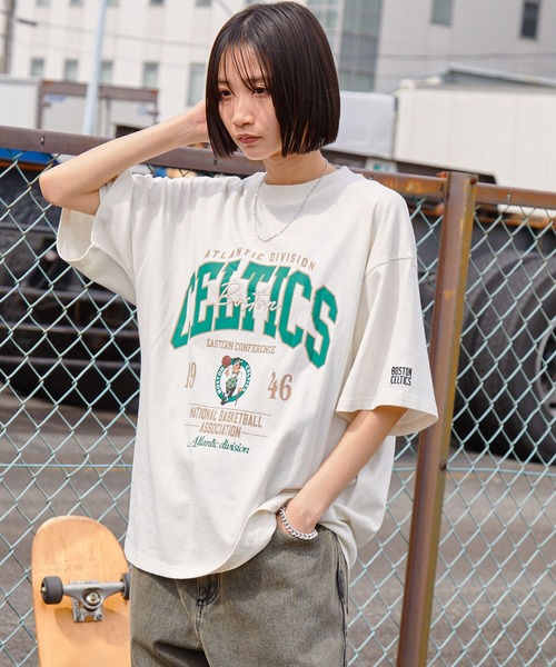 NBAチームロゴ刺繍Tシャツ Mサイズ ブラック NBA オールロゴ Tシャツ ブラック