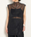 AP STUDIO�i�G�[�s�[�X�g�D�f�B�I�j�́u�yST.AGNI/�Z���g�A�O�j�zSheer Leather Trim Top�i�V���c/�u���E�X�j�v�b�u���b�N