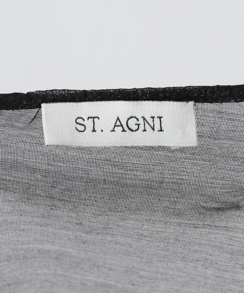 AP STUDIO(エーピーストゥディオ)の「【ST.AGNI/セントアグニ】Sheer Leather Trim Top(シャツ/ブラウス・レディース・ブラック・FREE)」の14枚目の写真