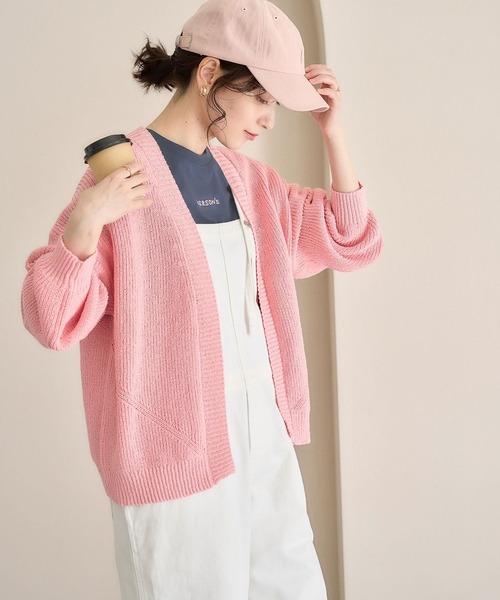 studio CLIP(スタディオクリップ)の「7ゲージドライブークレカーディガン(カーディガン/ボレロ・レディース・アイボリー/ピンク/ネイビー・FREE)」の3枚目の写真