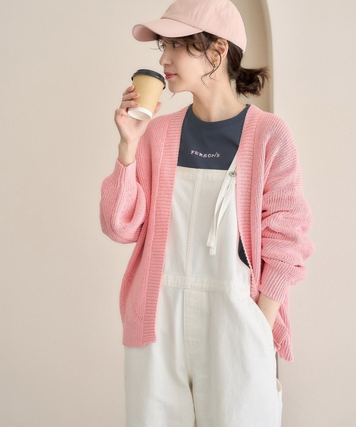 studio CLIP(スタディオクリップ)の「7ゲージドライブークレカーディガン(カーディガン/ボレロ・レディース・アイボリー/ピンク/ネイビー・FREE)」の15枚目の写真