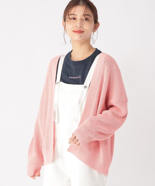 studio CLIP(スタディオクリップ)の「7ゲージドライブークレカーディガン(カーディガン/ボレロ・レディース・アイボリー/ピンク/ネイビー・FREE)」の12枚目の写真