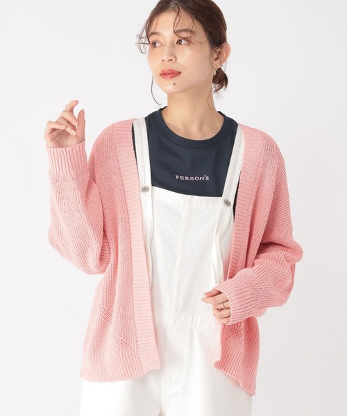 studio CLIP(スタディオクリップ)の「7ゲージドライブークレカーディガン(カーディガン/ボレロ・レディース・アイボリー/ピンク/ネイビー・FREE)」の9枚目の写真