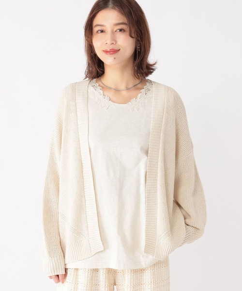 studio CLIP(スタディオクリップ)の「7ゲージドライブークレカーディガン(カーディガン/ボレロ・レディース・アイボリー/ピンク/ネイビー・FREE)」の8枚目の写真