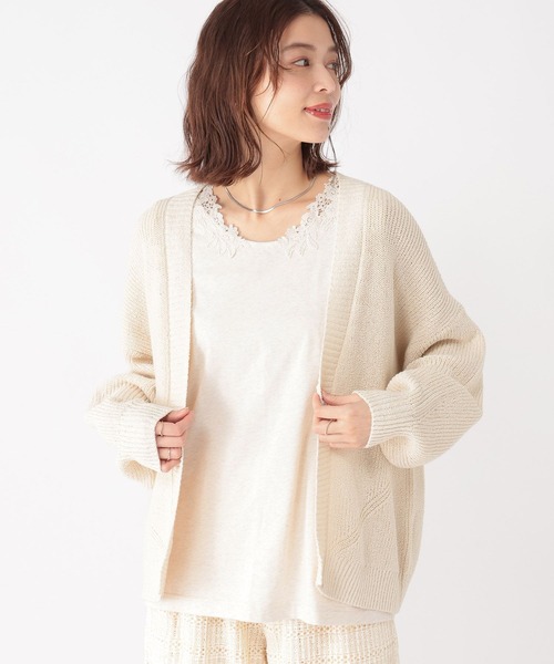 studio CLIP(スタディオクリップ)の「7ゲージドライブークレカーディガン(カーディガン/ボレロ・レディース・アイボリー/ピンク/ネイビー・FREE)」の7枚目の写真