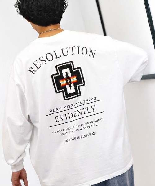 セール】ヘビーウェイト 刺繍 ロゴ ポケット 長袖 Tシャツ（T