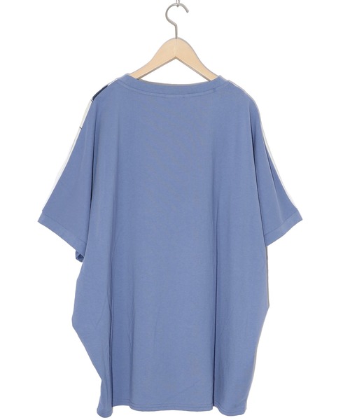 ScoLar（スカラー）の「151651：アニメ風ネコ柄 バイカラープルオーバー（Tシャツ/カットソー・レディース・ベージュ/パープル/ブルー・M）」の12枚目の写真