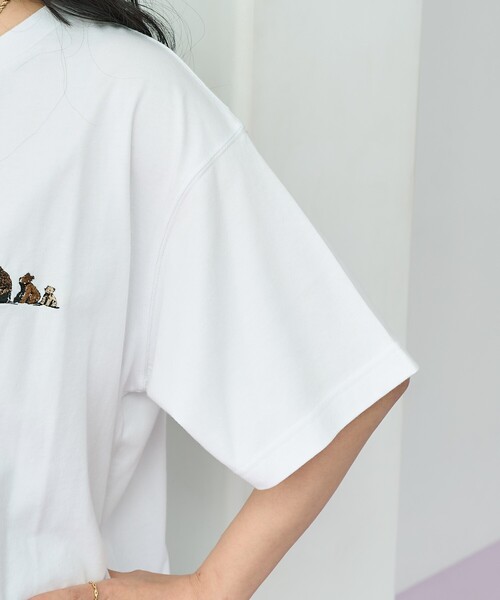 FREAK'S STORE(フリークスストア)の「Foxfire × FREAK'S STORE/フォックスファイヤー 別注 モチーフ刺繍 Tシャツ/ワンポイント 刺繍Tシャツ(Tシャツ/カットソー・レディース・ブルー/ブラック/ホワイト・フリ-)」の21枚目の写真