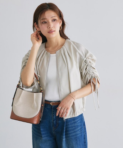 Pierrot（ピエロ）の「【ブラ紐隠し】クルーネックリブタンクトップ（タンクトップ・レディース・ブラック/オフホワイト/ネイビー/サンドベージュ/チャコール・M/L）」の15枚目の写真