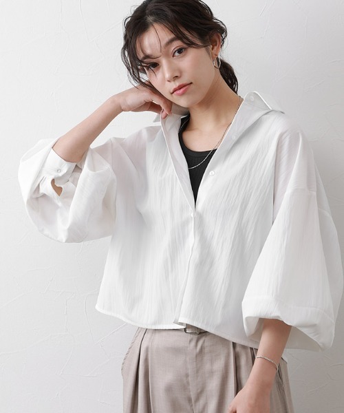 Pierrot（ピエロ）の「【ブラ紐隠し】クルーネックリブタンクトップ（タンクトップ・レディース・ブラック/オフホワイト/ネイビー/サンドベージュ/チャコール・M/L）」の12枚目の写真