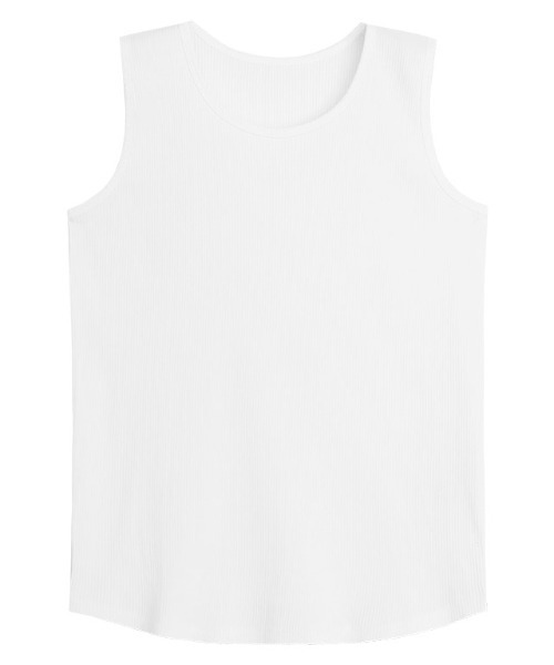 Pierrot（ピエロ）の「【ブラ紐隠し】クルーネックリブタンクトップ（タンクトップ・レディース・ブラック/オフホワイト/ネイビー/サンドベージュ/チャコール・M/L）」の16枚目の写真