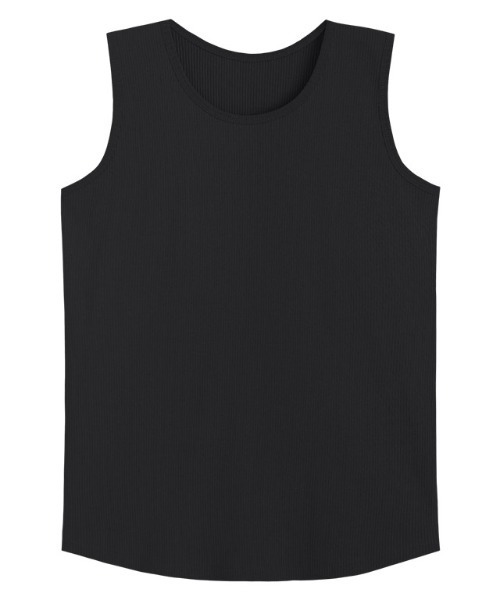 Pierrot（ピエロ）の「【ブラ紐隠し】クルーネックリブタンクトップ（タンクトップ・レディース・ブラック/オフホワイト/ネイビー/サンドベージュ/チャコール・M/L）」の13枚目の写真