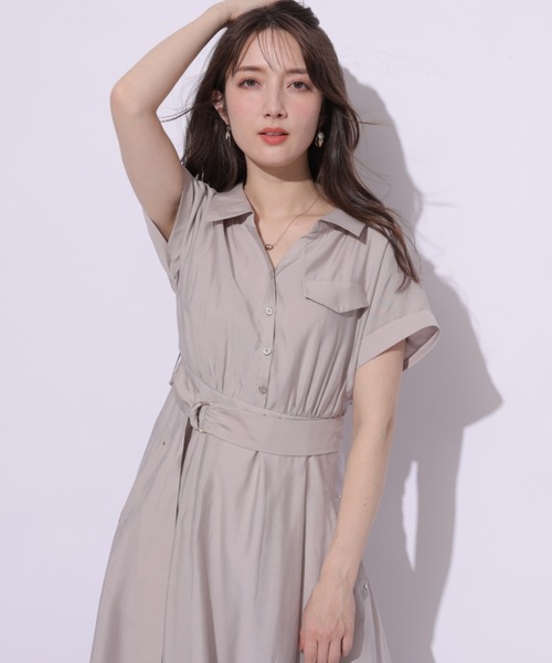 新品未使用品♡Apuweiser-riche シアーシャツ半袖ワンピース シアーシャツ半袖ワンピース | ワンピース | Apuweiser-riche