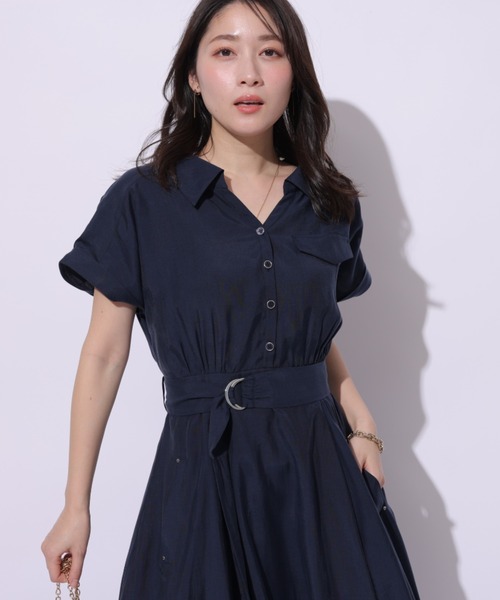 Apuweiser-riche（アプワイザーリッシェ）の「シアーシャツ半袖ワンピース（ワンピース・レディース・ライトイエロー/ネイビー/グレイッシュベージュ/ピンク/ピンク系その他/ブラウン・1/0/2）」の14枚目の写真