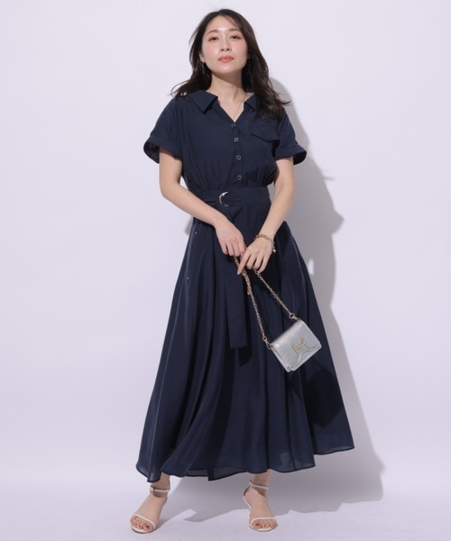 Apuweiser-riche（アプワイザーリッシェ）の「シアーシャツ半袖ワンピース（ワンピース・レディース・ライトイエロー/ネイビー/グレイッシュベージュ/ピンク/ピンク系その他/ブラウン・1/0/2）」の15枚目の写真