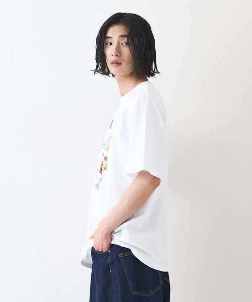PEANUTS（ピーナッツ）の「【PEANUTS/ピーナッツ】オリジナルデザインTシャツ スヌーピー 　ベル　ドロップショルダー ビッグシルエット　ユニセックス（Tシャツ/カットソー・メンズ・パープル系その他2/ホワイト系その他2/ベージュ系その他/ピンク系その他・X-LARGE/LARGE/SMALL/MEDIUM）」の16枚目の写真